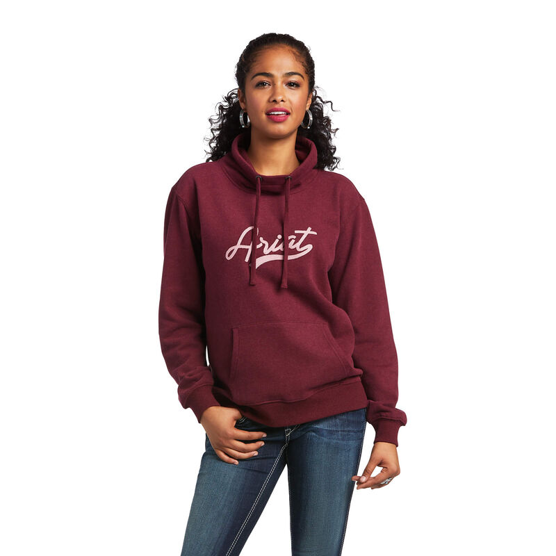 Sudaderas Ariat Real Logo Script Cowl Rojas Oscuro Mujer - Chile 174-ZFGOJD